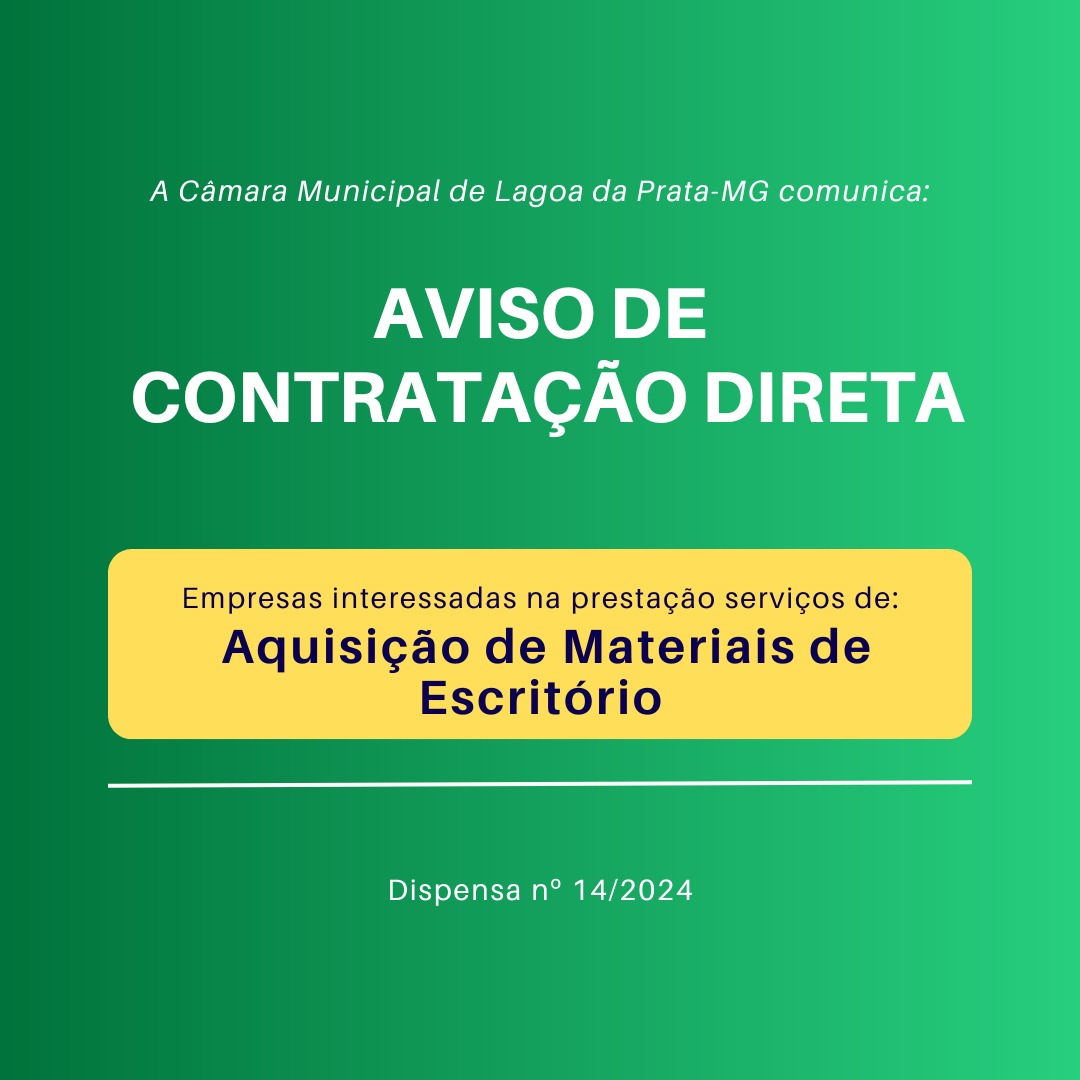 Compra de Material de Escritório - Dispensa nº 14/2024