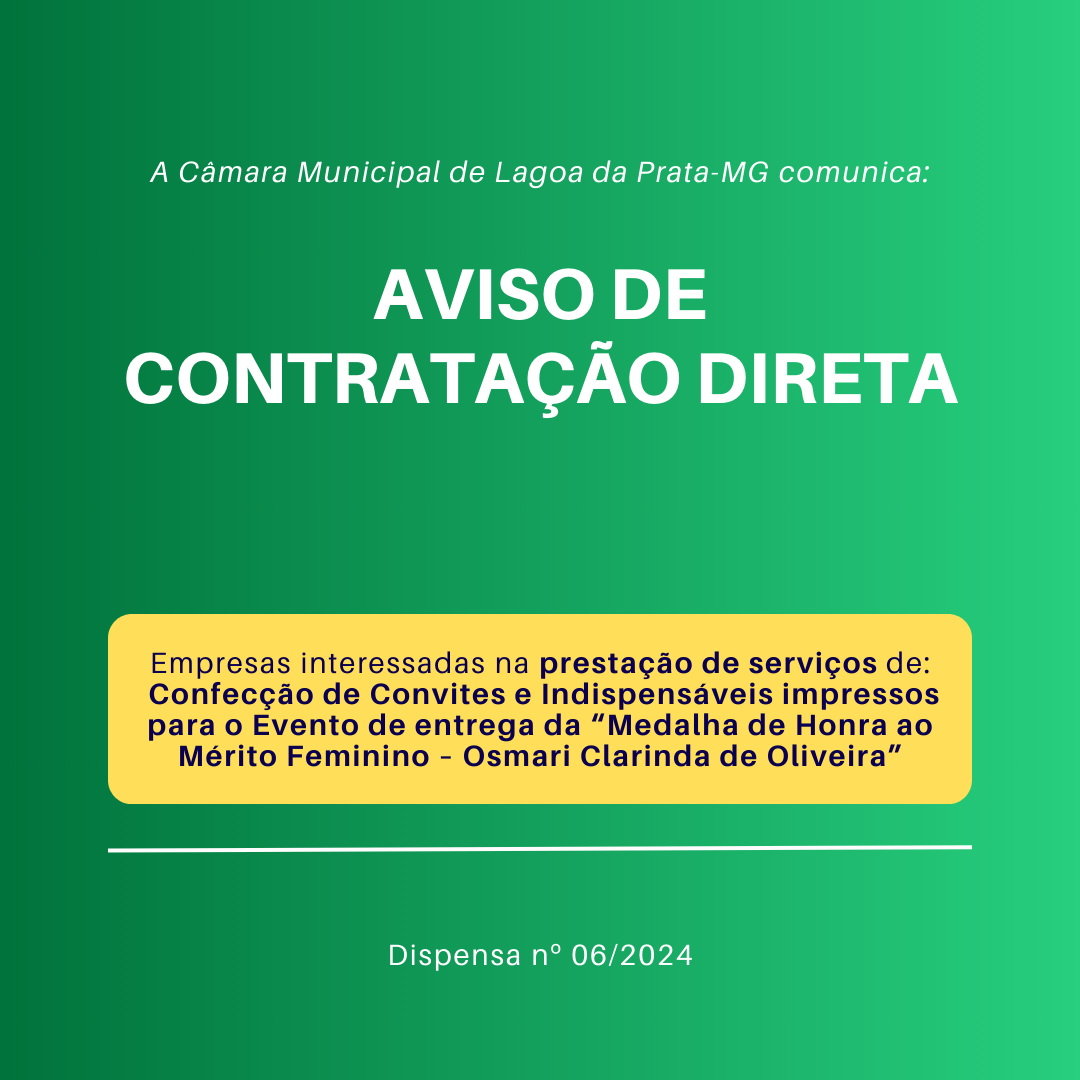 Confecção de Convites para Solenidade Dispensa | n° 06/2024