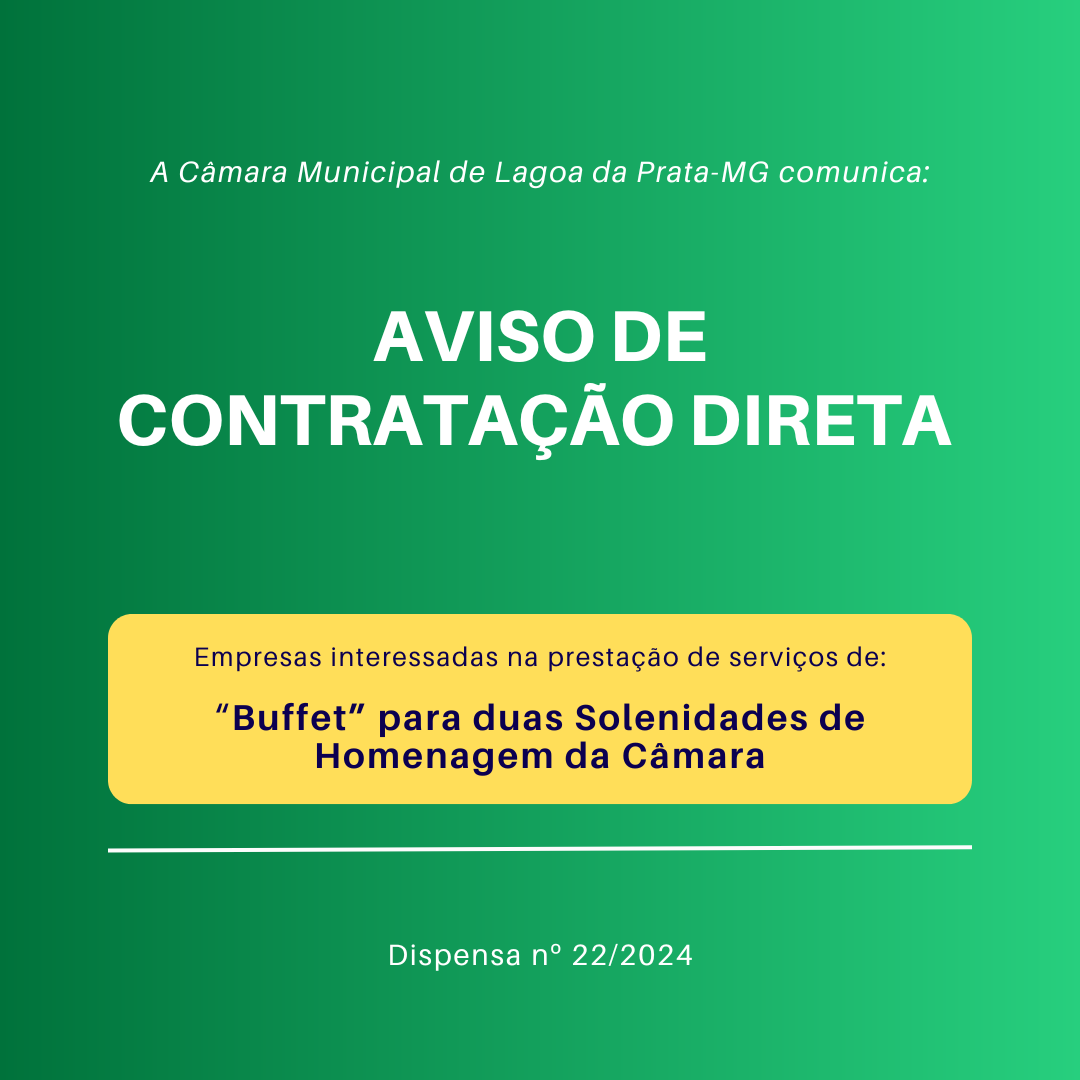 Buffet para Solenidades | Dispensa nº 22/2024