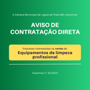 Equipamentos de limpeza profissional | Dispensa nº 35/2023