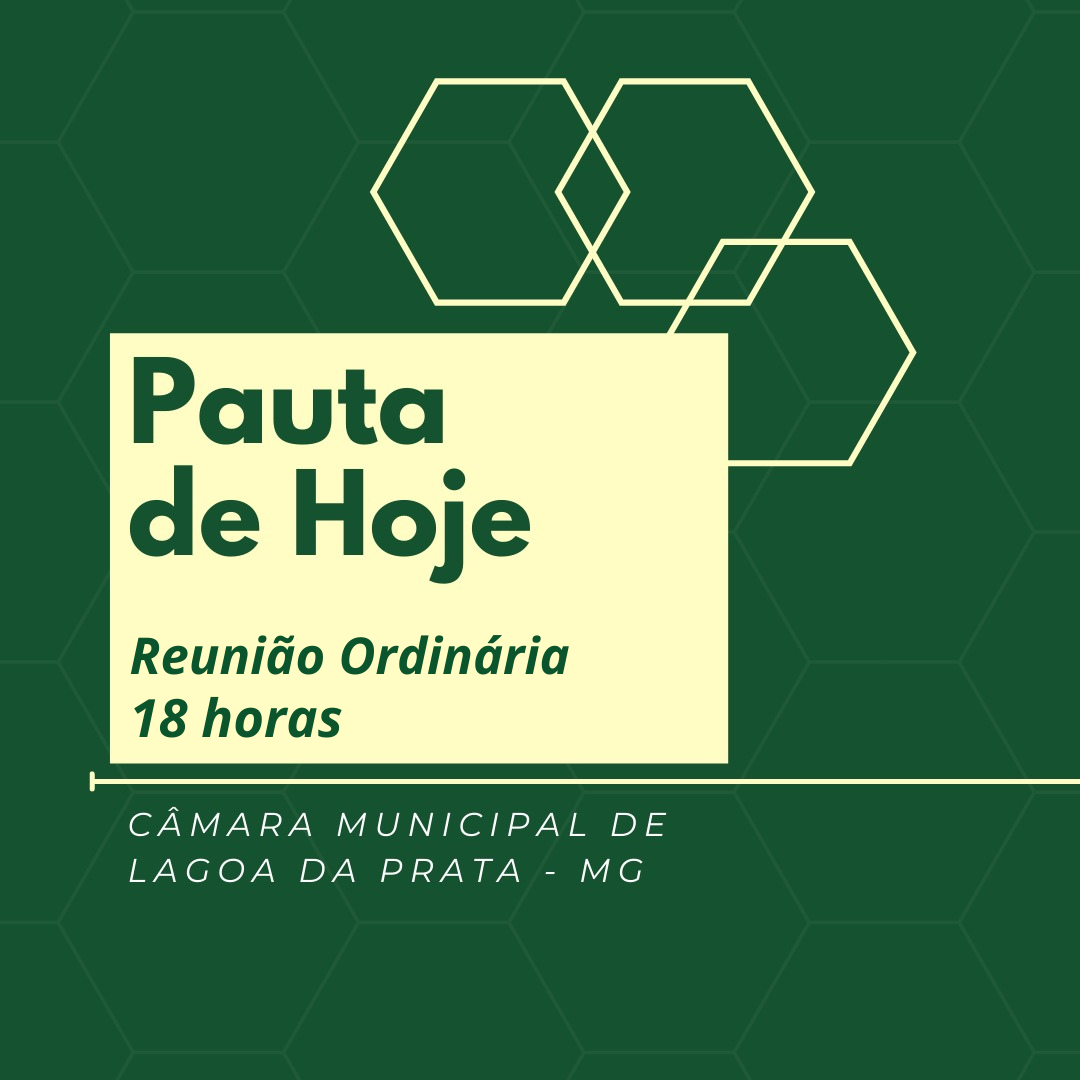 Pauta da Reunião Ordinária - 07/06/2021