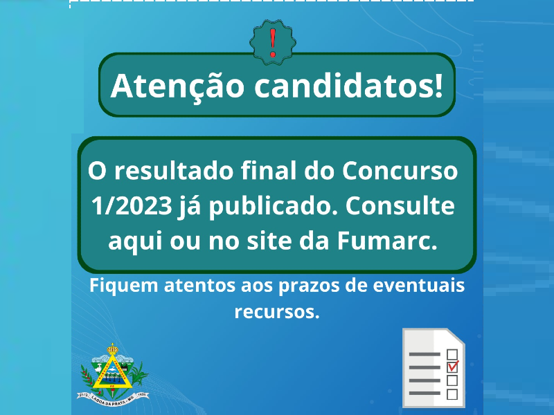 Resultado Final do Concurso Público nº  01/2023